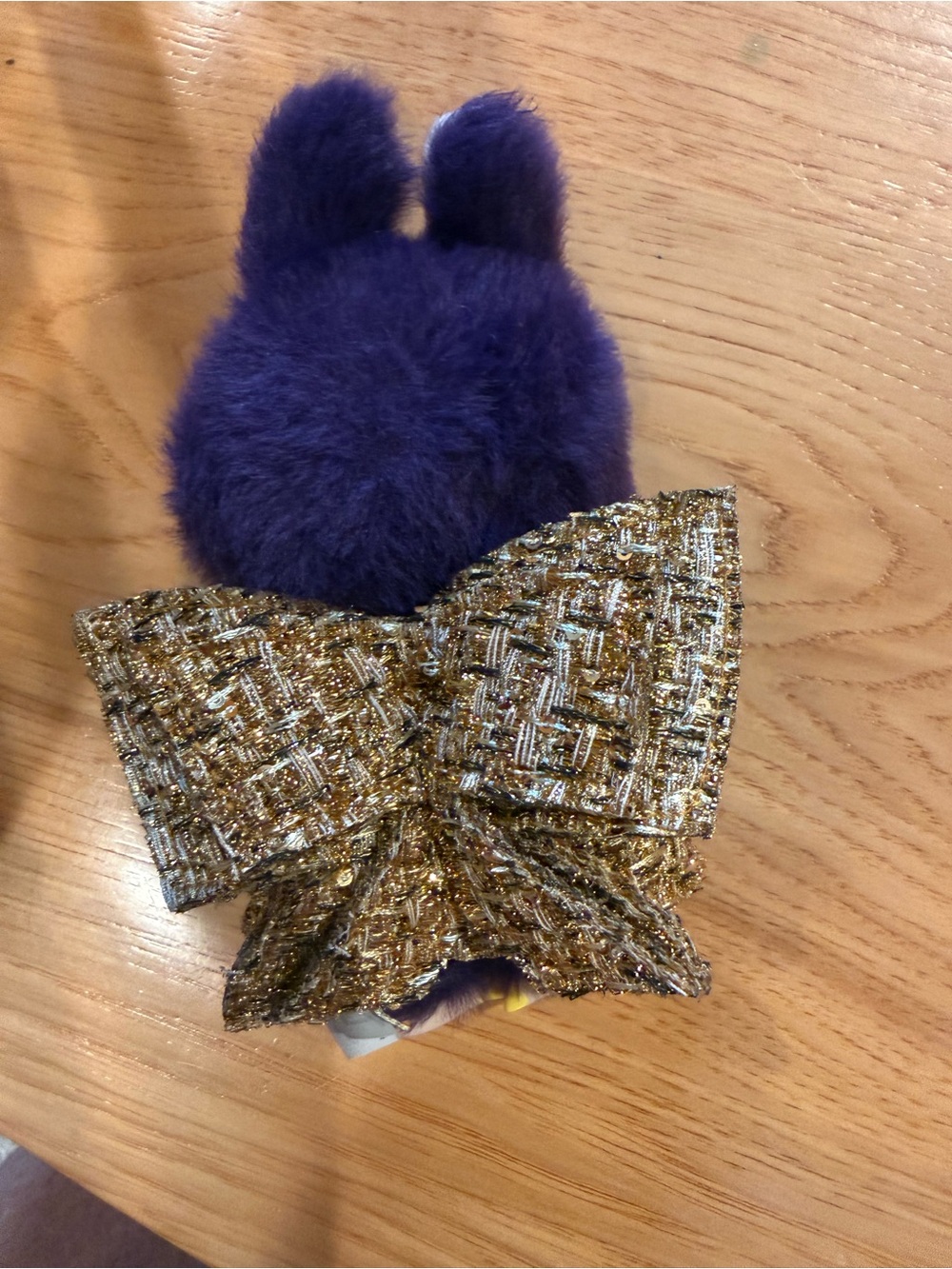 Labubu Purple Plush Monster Keychain with Gold Dress - Picture 3 of 5